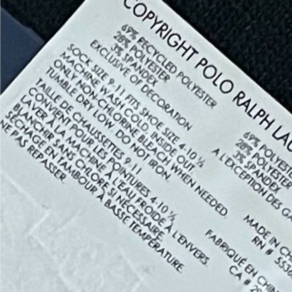 Polo by Ralph Lauren Men's Black No-Show Socks - Picture 5 of 5